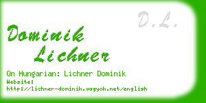 dominik lichner business card